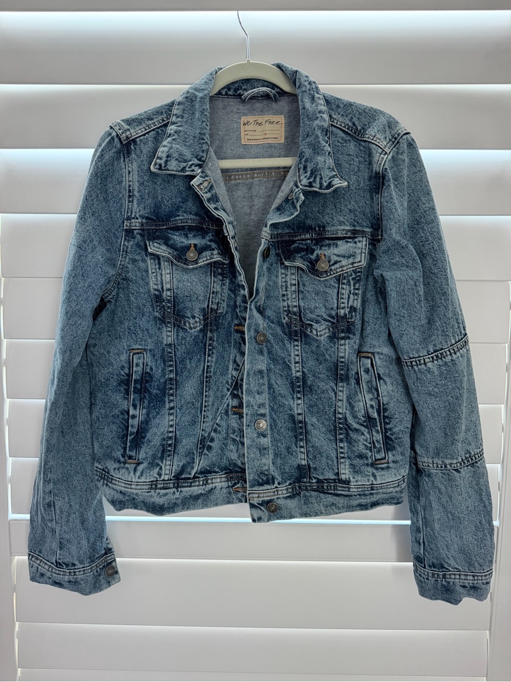 Free People: We The Free Light Blue Denim Jacket